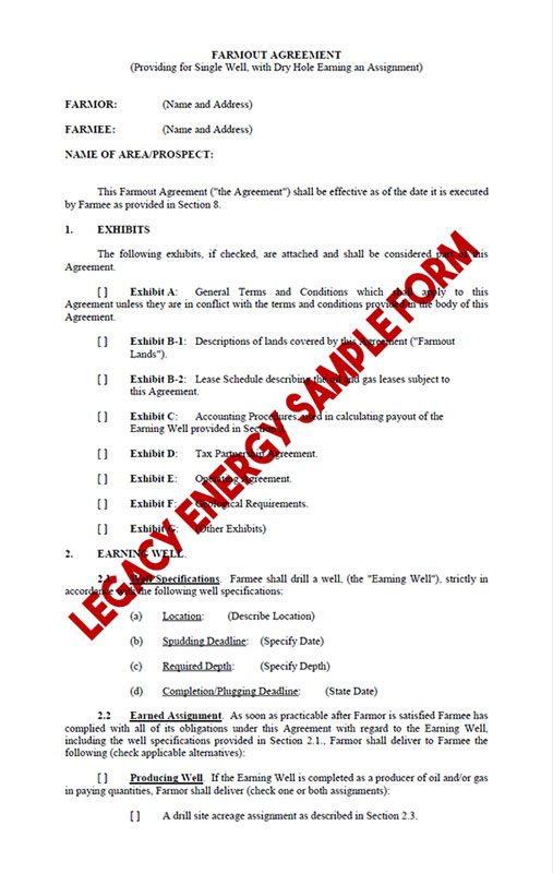 Farmout Agreement